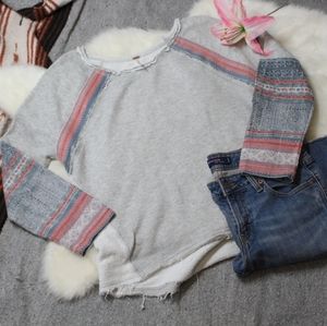 💜Free People💜 Raw Edge Bo-ho Top